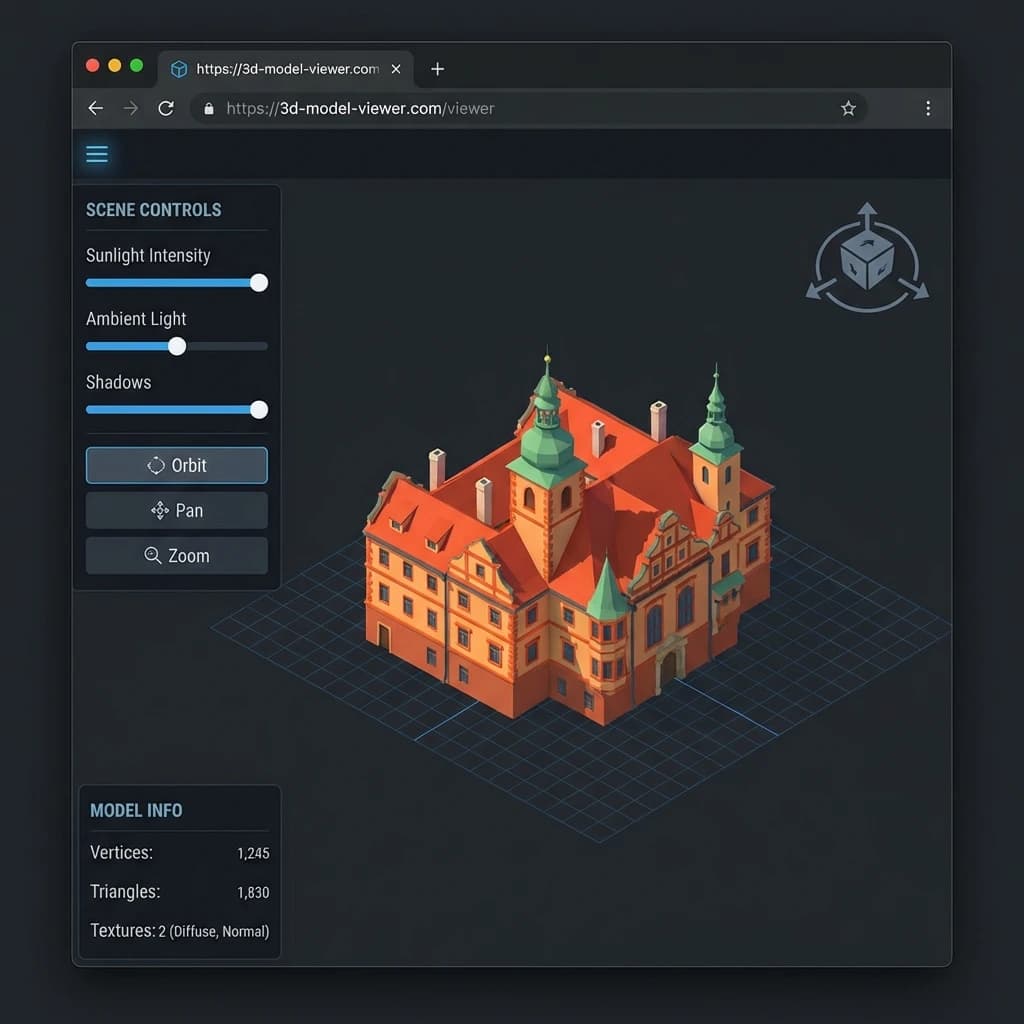 3D Building Model Viewer (for HrejBrno)