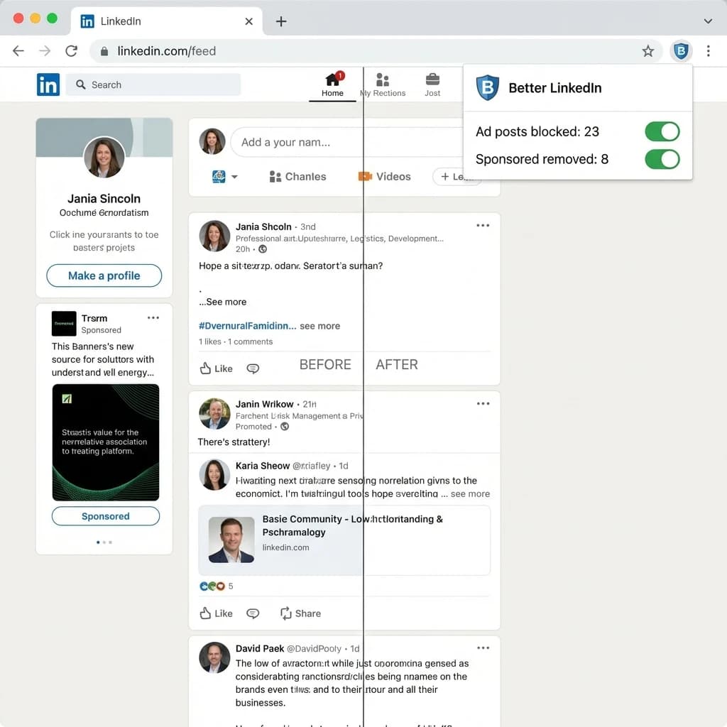 Better LinkedIn: Cleaning Ads from the Feed